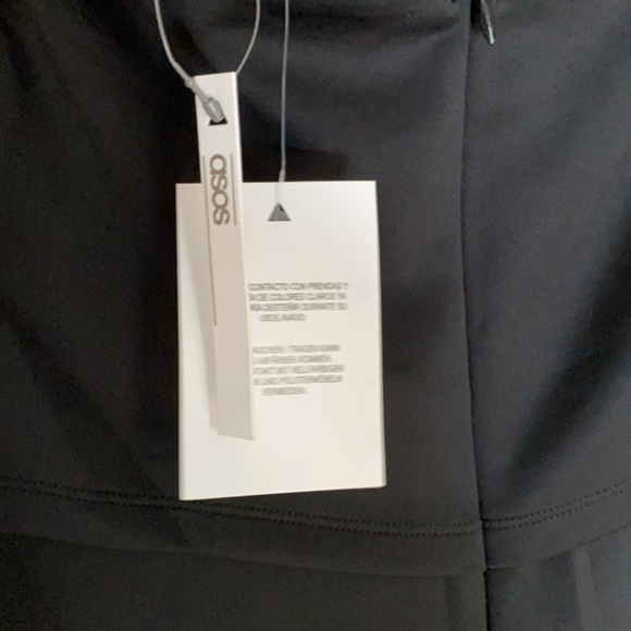 NWT ASOS black Bandeau Double Layer Jumpsuit size 4 - Picture 7 of 16